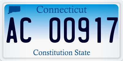 CT license plate AC00917