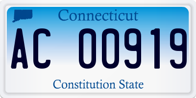 CT license plate AC00919