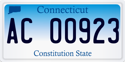 CT license plate AC00923