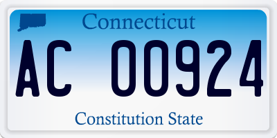 CT license plate AC00924