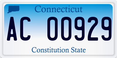 CT license plate AC00929