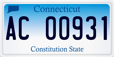 CT license plate AC00931