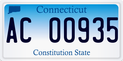 CT license plate AC00935