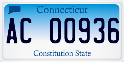 CT license plate AC00936