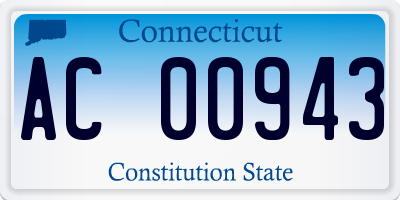 CT license plate AC00943