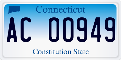 CT license plate AC00949