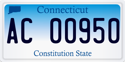 CT license plate AC00950