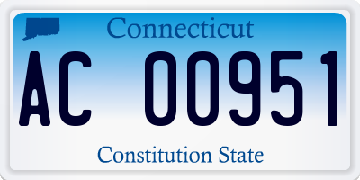 CT license plate AC00951