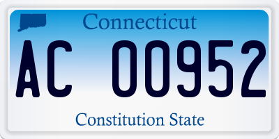 CT license plate AC00952