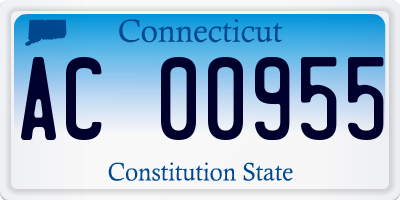 CT license plate AC00955