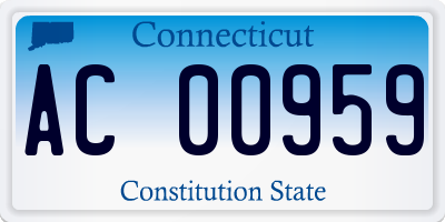 CT license plate AC00959