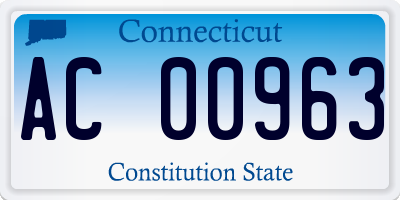 CT license plate AC00963