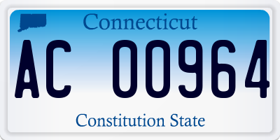 CT license plate AC00964