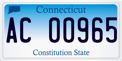 CT license plate AC00965