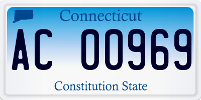 CT license plate AC00969