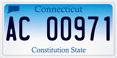 CT license plate AC00971