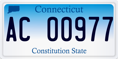 CT license plate AC00977