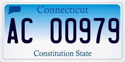 CT license plate AC00979