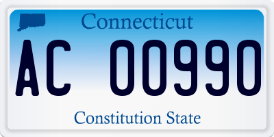 CT license plate AC00990