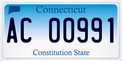 CT license plate AC00991