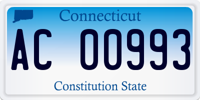 CT license plate AC00993