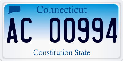 CT license plate AC00994