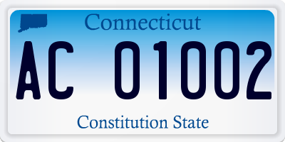 CT license plate AC01002