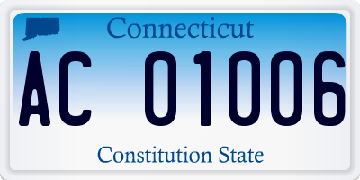 CT license plate AC01006