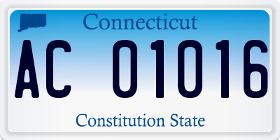 CT license plate AC01016