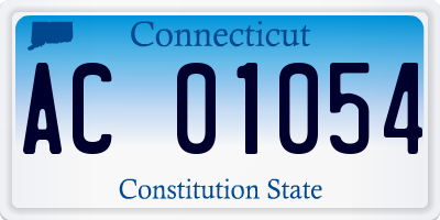 CT license plate AC01054