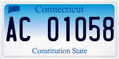 CT license plate AC01058