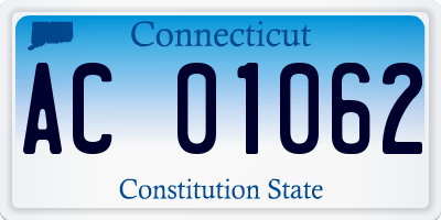 CT license plate AC01062