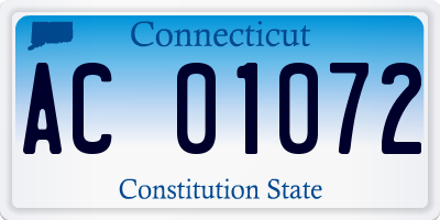 CT license plate AC01072