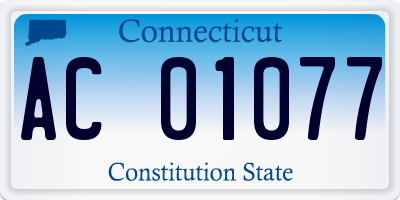 CT license plate AC01077