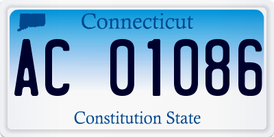 CT license plate AC01086