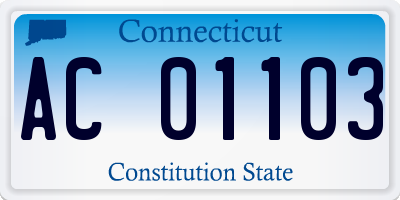 CT license plate AC01103