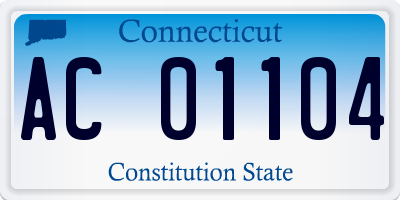 CT license plate AC01104