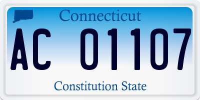 CT license plate AC01107