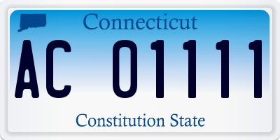 CT license plate AC01111
