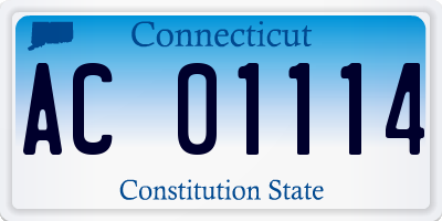 CT license plate AC01114