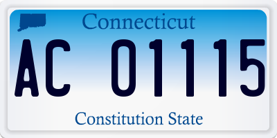 CT license plate AC01115