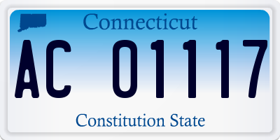 CT license plate AC01117