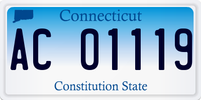 CT license plate AC01119