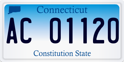 CT license plate AC01120