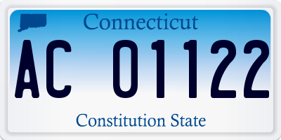 CT license plate AC01122