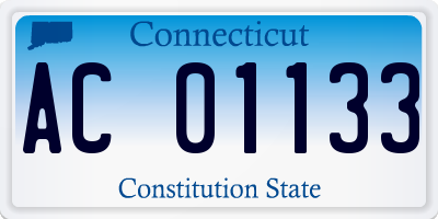 CT license plate AC01133