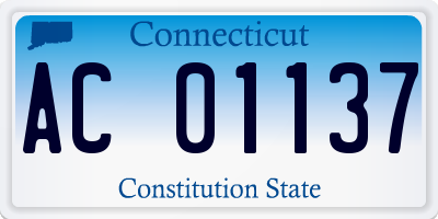 CT license plate AC01137