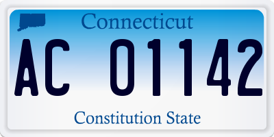 CT license plate AC01142