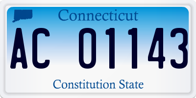 CT license plate AC01143