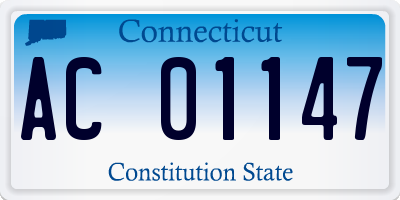 CT license plate AC01147